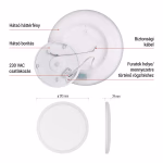 LED felületi lámpatest FLORI kerek, fehér, 18W, semleges fehér thumbnail 3