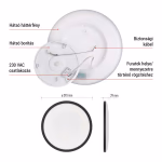 LED felületi lámpatest FLORI fekete, fehér, 18W, semleges fehér thumbnail 3