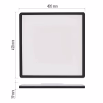 LED felületi lámpatest FLORI négyzet, fehér, 22W, semleges fehér thumbnail 3