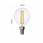 EMOS LED izzó Filament Mini Globe / E14 / 1,8 W (25 W) / 250 lm / Természetes fehér thumbnail 3