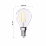 EMOS LED izzó Filament Mini Globe / E14 / 5,9 W (60 W) / 806 lm / Természetes fehér thumbnail 3