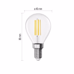 Emos LED izzó Filament Mini Globe / E14 / 7 W (75 W) / 1055 lm / meleg fehér thumbnail 3