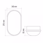 EMOS LED felületre szerelhető lámpatest Qari 20W 1900lm IP65 természetes fehér thumbnail 5