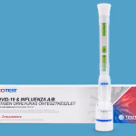 Ecotest Covid antigén + Influenza A-B kombó orrlyukas egylépéses automata önellenőrzésre alkalmas gyorsteszt. CE2934 thumbnail 1