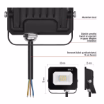 EMOS LED reflektor SIMPO 10W, 1000 lm, természetes fehér, IP65 thumbnail 6