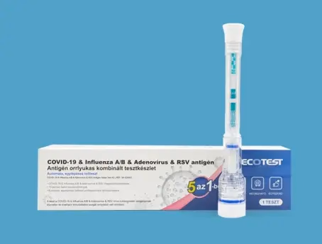 Ecotest RSV + Covid + Influenza A-B kombó + Adenovírus antigén orrlyukas PROFESSZIONÁLIS automata tollteszt - Image 1 of 5