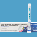 Ecotest RSV + Covid + Influenza A-B kombó + Adenovírus  antigén orrlyukas PROFESSZIONÁLIS automata tollteszt thumbnail 1