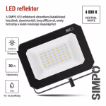 EMOS LED reflektor SIMPO 30W, 3000 lm, természetes fehér, IP65 thumbnail 5