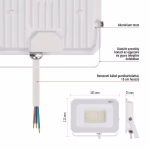 Emos LED reflektor SIMPO  fehér, 30W, IP65, 3000 lm, természetes fehér thumbnail 3