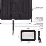 EMOS LED reflektor SIMPO 50W, 5000 lm, természetes fehér, IP65 thumbnail 7