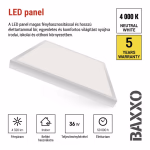 EMOS LED panel BAXXO beépíthetö 36W 4320lm IP20 természetes fehér thumbnail 4