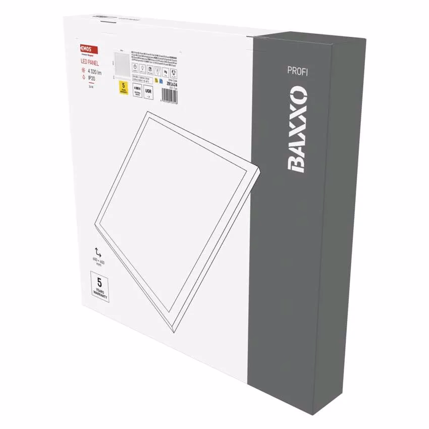 EMOS LED panel BAXXO beépíthetö 36W 4320lm IP20 természetes fehér - Image 1 of 5