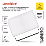 Emos LED reflektor TAMBO, 30 W, 3000 lm, természetes fehér, IP65, fekete thumbnail 4