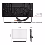 Emos LED reflektor TAMBO, 30 W, 3000 lm, természetes fehér, IP65, fekete thumbnail 3