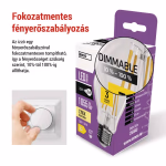 EMOS LED izzó Filament A60-körte / E27 / 7,5 W (75 W) / 1 055 lm / meleg fehér / dimmelhető thumbnail 5