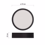 EMOS LED felületre szerelhető lámpatest NEXXO, kör, fekete, 12,5W, állítható színhőmérséklet thumbnail 3