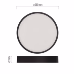 EMOS LED felületre szerelhető lámpatest NEXXO, kör, fekete, 28,5W, állítható színhőmérséklet thumbnail 3