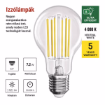 EMOS LED izzó Filament A60-körte A CLASS / E27 / 7,2 W (100 W) / 1521 lm / természetes fehér thumbnail 4