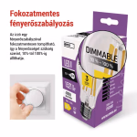 EMOS LED izzó Filament A60-körte / E27 / 11W (100W) / 1521 lm / természetes fehér thumbnail 5
