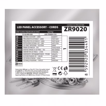 EMOS LED panel vezetékek 60×60cm - Image 1 of 2