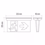 EMOS Vészkijáratjelző lámpabúra IP65 thumbnail 7