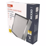 EMOS LED felületre szerelhető lámpatest NEXXO, négyzet, ezüst, 21W, állítható színhőmérséklet thumbnail 1