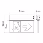 EMOS LED vészkijárat lámpatest 30lm 3 óra MT, IP20 thumbnail 5