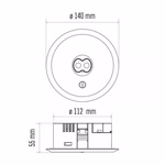 EMOS LED vészvilágító lámpatest ORSU 3W 240 lm 3 óra thumbnail 5