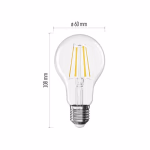 LED izzó Filament A60 / E27 / 5,9 W (60 W) / 806 lm / Természetes fehér thumbnail 2