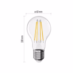 EMOS LED izzó Filament A60 / E27 / 7,8 W (75 W) / 1060 lm / Meleg fehér thumbnail 3