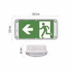 EMOS LED vészvilágító lámpatest NESSI 4W 3 óra IP66 thumbnail 3