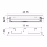 EMOS Süllyesztett szerelőkeret vészvilágító lámpatesthez CESSI thumbnail 5