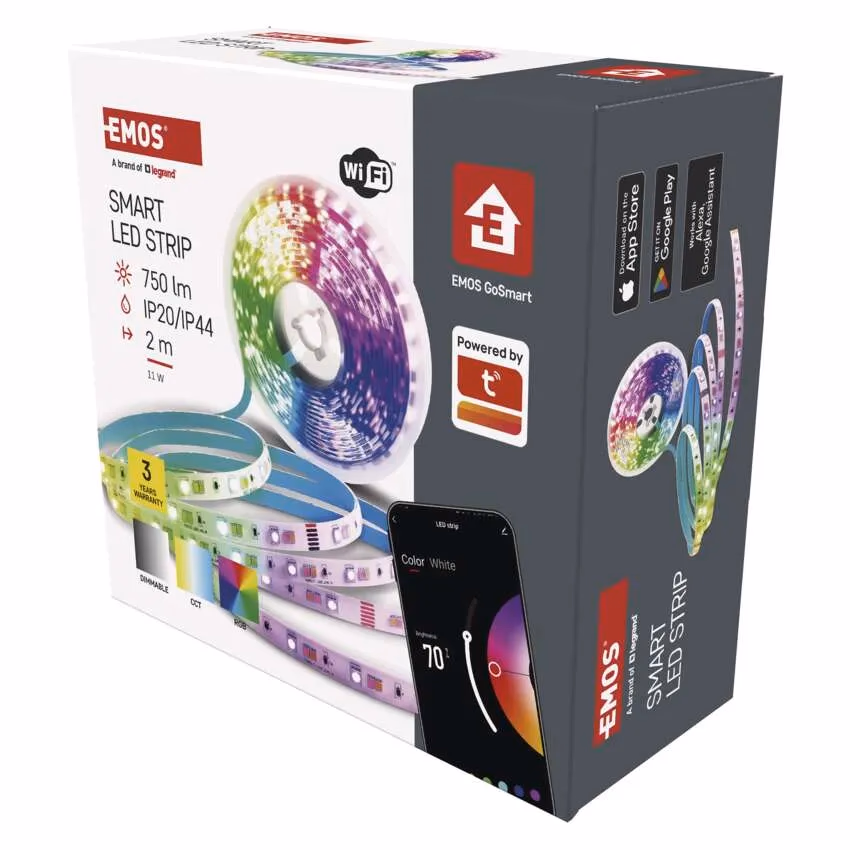 GoSmart LED szalag WiFi 2m, 11W, 750lm, RGB/CCT - Image 1 of 4