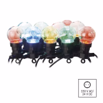 LED fényfüzér – 10x party égő, 5 m, kültéri és beltéri, többszínű thumbnail 7