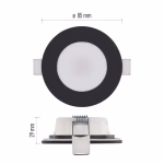 LED reflektor LORI fekete, kerek, 4,5W CCT thumbnail 3