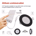 LED reflektor LORI fekete, kerek, 4,5W CCT thumbnail 5