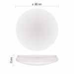 LED mennyezeti lámpatest TIVI, B CLASS, kerek, fehér 12,5W, IP44, Meleg fehér thumbnail 3
