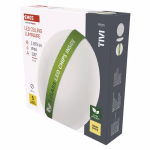 LED mennyezeti lámpatest TIVI, B CLASS, kerek, fehér 12,5W, IP44, Meleg fehér