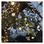 LED fényfüzér – 10x party égő, átlátszó, 5 m, kültéri és beltéri, meleg fehér thumbnail 5