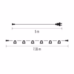 Sorolható fényfüzér 10 db E27 izzóval, START SZETT, 7,35 m, kültéri és beltéri thumbnail 2