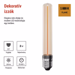 LED izzó DECO T30 / E27 / 2 W (11 W) / 100 lm / flame thumbnail 4