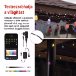 GoSmart LED fényfüzér – 15× parti izzók, 15 m, kültéri és beltéri, RGBIC WiFi thumbnail 4
