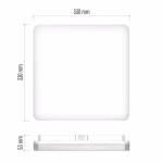 EMOS LED felületre szerelhető lámpatest TORI négyzet 24W 2400 lm IP54 természetes fehér thumbnail 3