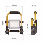 EMOS LED reflektor Ilio hordozható 21W 1900lm IP44, természetes fehér thumbnail 2