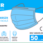 Limitless egészségügyi szájmaszk, kék, 5x10 darab thumbnail 2