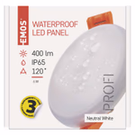 EMOS LED süllyesztett lámpatest VIXXO, kör, 6W 500lm IP65 természetes fehér thumbnail 3