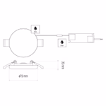 EMOS LED süllyesztett lámpatest VIXXO, kör, 6W 500lm IP65 természetes fehér thumbnail 5