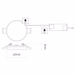 EMOS LED süllyesztett lámpatest VIXXO, kör, 10W 900lm IP65 természetes fehér thumbnail 5