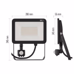 EMOS LED reflektor Inovo mozgásérzékelővel 50W 5500lm IP65, természetes fehér thumbnail 2