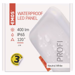 EMOS LED süllyesztett lámpatest VIXXO, négyzet, 6W 500lm IP65 természetes fehér thumbnail 3